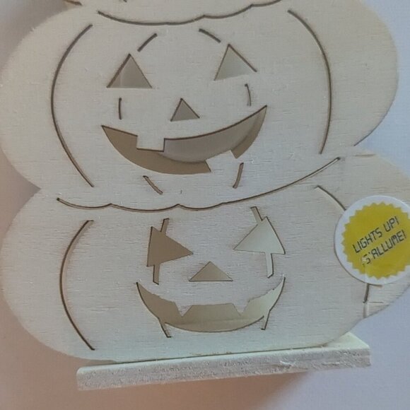 NWT DIY LED Halloween Sign Jack O'Lantern Pumpkin Stack Michaels ArtMinds Crafts - Picture 8 of 13